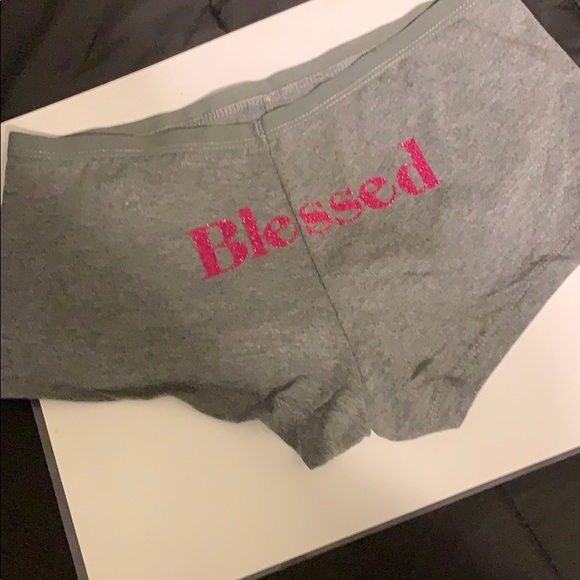 Boy short style panties with “Blessed” on the back - Picture 2 of 3